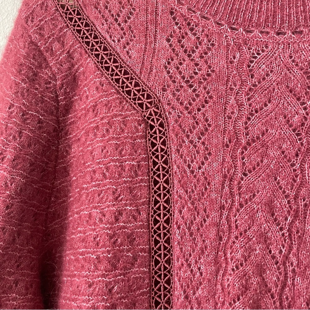 Sezane MEDIUM Cheryl mohair wool jumper sweater in Rosewood - Picture 6 of 10